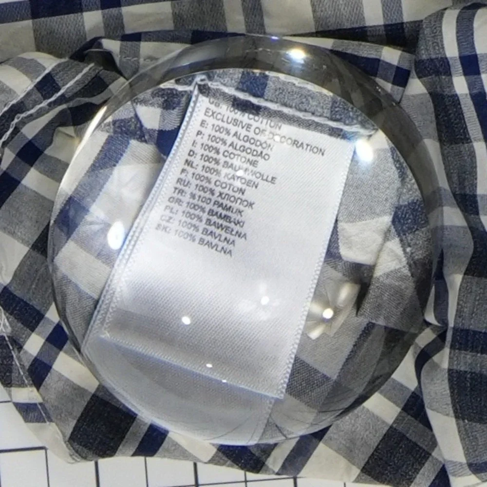 The North Face Button Up Shirt Men's Size XL Navy White Plaid 100% Cotton Pocket